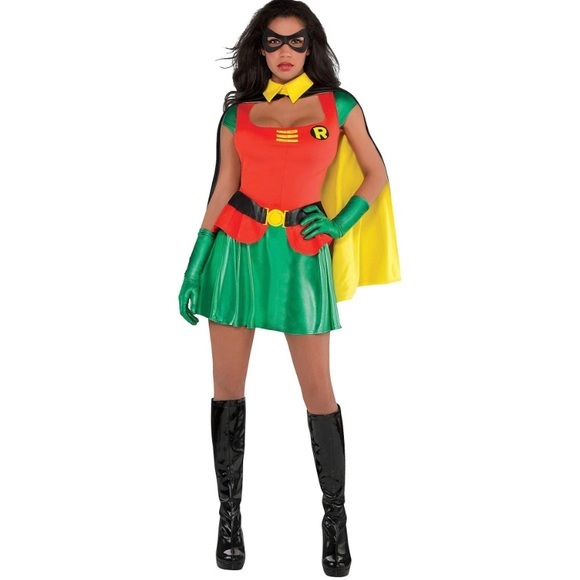 DC Accessories Robin From Batman And Robin Womens Halloween Costume Party Cosplay Outfit